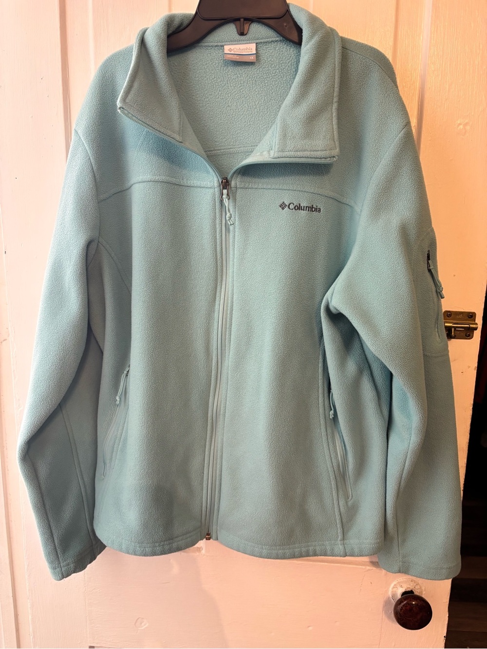 Columbia Light Aqua Teddy Jacket - Full Zip Kids Fleece